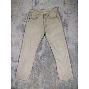 VTG Levis 501Original Fit Jeans Mens 32x32 Olive Green Button Fly Pants 82-98